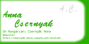 anna csernyak business card